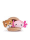 Kawaii Kuties 2 Μπρελόκ Σκυλάκι Axolotl Μέσα Θήκη Dumpling Λούτρινο 14cm