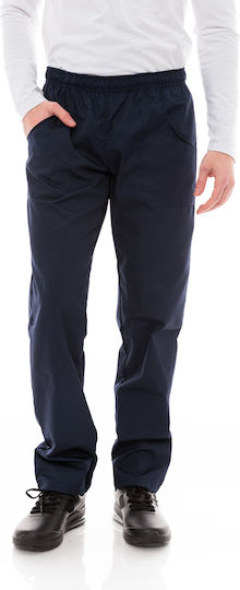 Pantaloni De Bucătar Chef Unisex Bleumarin Trei Buzunare 612slim Bleumarin