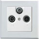 Trend White TV Radio Satellite Socket
