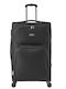 Vevor Large Fabric Travel Suitcase Black with 4 Wheels Height 71cm