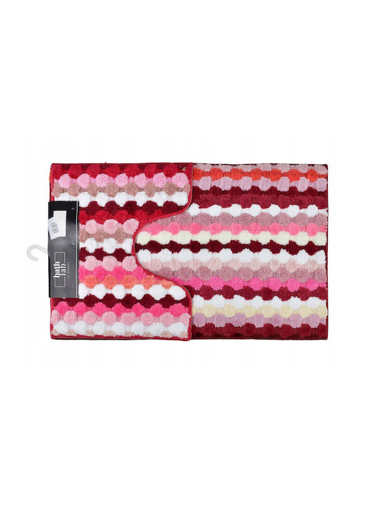 Mondex Сет Бански килими Правоъгълена Red Stripes 50x90бр 2бр