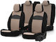 Otom Car Cover Set 11pcs Leatherette Black / Beige