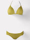 Set Bikini 3 Stücke mit Abnehmbarer Verstärkung Brasilien Grün