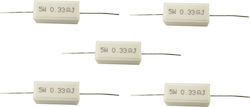 Kit Οριζόντιων Αντιστάσεων 0Kohm 5W (5τμχ) CR-L 0.33R 5% 5W
