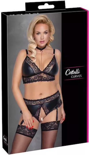 Cottelli Collection Sexy Σετ Εσωρούχων με Δαντέλα Ροζ