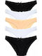 Femei Slip MultiPack cu Dantelă GREY/WHITE/BLACK/BEIGE