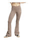 Training Damen Lang Leggings Braun