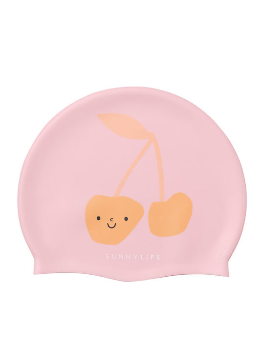 Kids Swimming Cap Cotton Candy Cherry Sunnylife