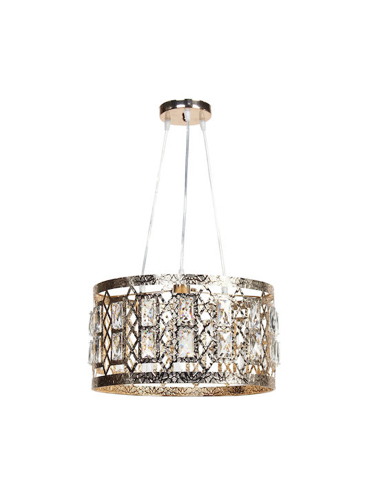 Globobox Pendant Light Gold with Crystals for Socket E27 40x40x20cm