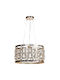 Globobox Pendant Light Gold with Crystals for Socket E27 40x40x20cm