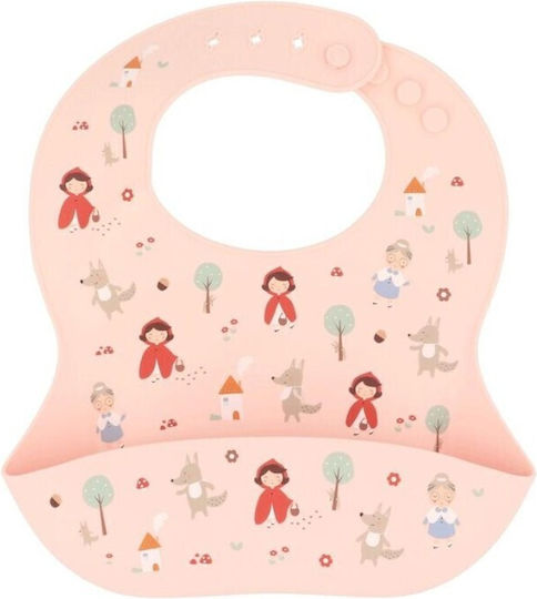 Tutete Waterproof Bib Silicone with Pocket Little Red for 6 m+
