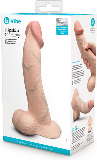 b-Vibe Glass Dildo with Balls and Suction Cup 23cm