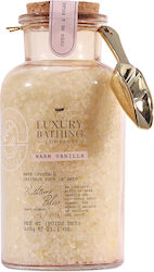 Bath Crystals In Reusable Glass Jar Bathtime Bliss Warm Vanilla Luxury Bathing Company 600 G