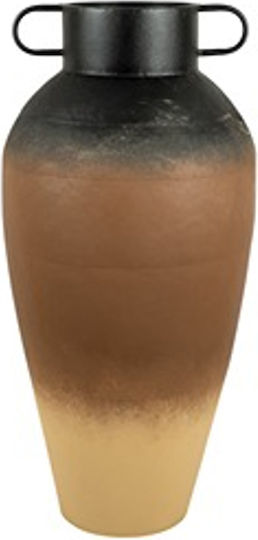 Zen Collection Bodenvase Metallisch Schwarz Braun Beige Antik F35,5x76cm 51537