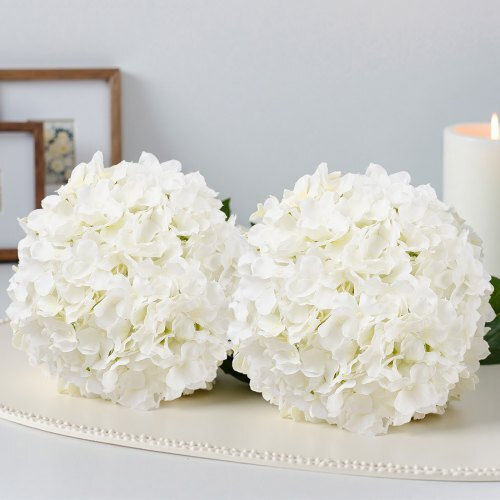 Vevor Decorative Artificial Hydrangea Flowers 205 Pieces 25 Cm White Rzxqbs205pcs6hw4t001v0