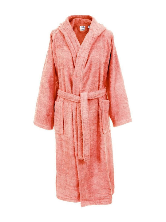 Dimcol 3010 Bathrobe with Hood Coral 420gr/m²