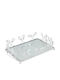 Keskor Metallic Rectangular Decorative Tray with Mirror 35x22x7cm