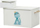 Chest Gift Packaging with Theme "Dinosaurs" White 44x26x34cm.