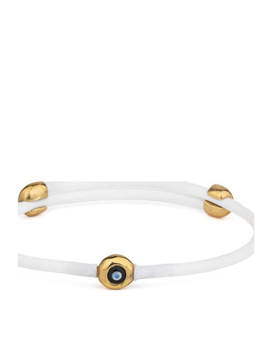 Moero Women's Bracelet with design Eye made of Silver Gold Plated