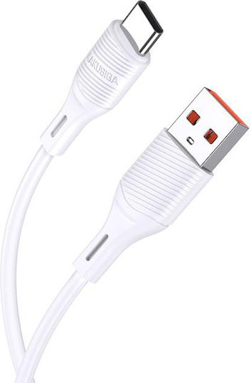 Kakusiga USB 2.0 Cable USB-C male - USB-A 15W Λευκό 1m d-KSC-953-C-WH