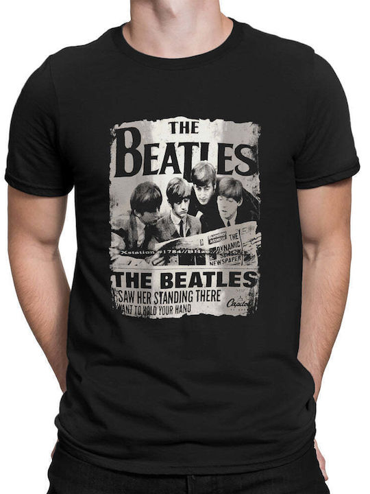 Beatles Unisex Bedruckte Blusen Schwarz Beatles Unisex Bedruckte Blusen Schwarz