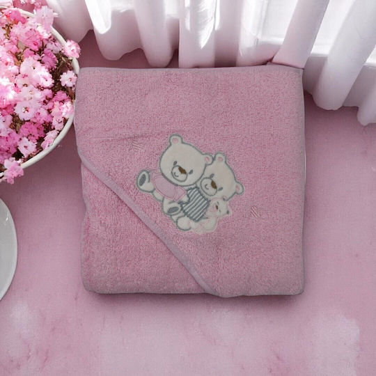 Blue Kids Baby Hooded Bath Towel 80x80cm
