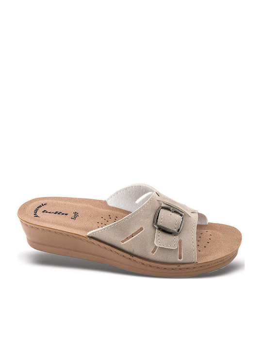 Sandale Casual Damă Din Piele Bej