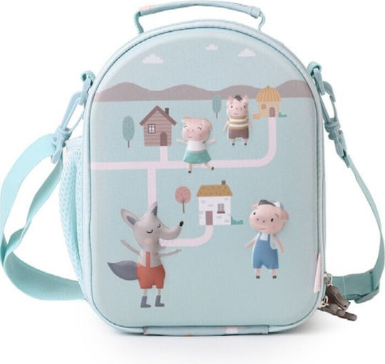 Tutete Kids' Insulated Lunch Bag Handbag Light Blue 18x12x10.5cm