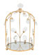 Keskor Metallic Round Decorative Tray with Mirror 15x15x25cm