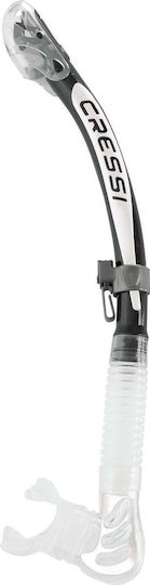 Αναπνευστήρας Cressi Alpha Ultra Dry Snorkel Clear Black White Es258053 Μαύρο