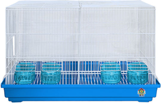 Klouvotechniki Vogelkäfig Zuchtbrett 65x30x35cm. Blau