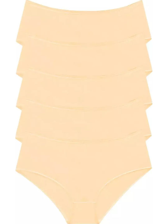 High Waist Women's String MultiPack Beige