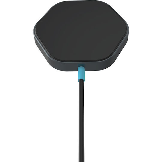 Canyon Ασύρματος Φορτιστής (Qi Pad) και Καλώδιο USB-C 15W Power Delivery Μαύρος (Hexagon 110)