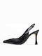 Leather Black Heels
