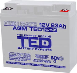 Agm Vrla Battery 12v 23a High Rate 181mm X 76mm X H 167mm M5 Ted Battery Expert Holland Ted003362 2