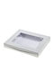 Tabletop Rectangle Wedding Crown Case Paper Silver 25x30cm