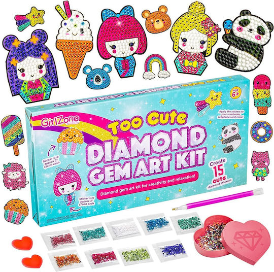 Girlzone Diamond Embroidery Set DIY Craft 2000 Jewels 5D