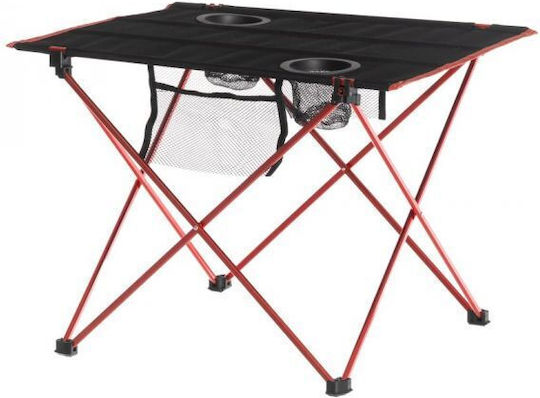 Hachette Τραπέζι Αλουμινίου για Camping Πτυσσόμενο 56x40x41cm Μαύρο