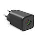 SBS Charger with Built-in Cable GaN with USB-A Port and USB-C Port 65W Power Delivery Blacks