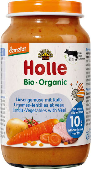 Holle Baby Meal with Flavor Lentils, Vegetables & Beef 220gr for 10+ Months