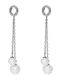 Victoria Cruz Earrings made of Silver with Pearls