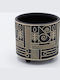 Planter Ceramic Black 10.5x10.5x9.5cm.