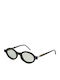 Kuboraum Women's Sunglasses with Black Plastic Frame and Gray Lens