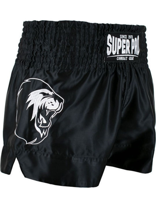 Super Pro Combat Gear Kick-Thai Boxen Shorts Hero Schwarz S