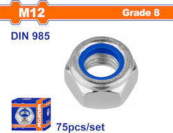 Wadfow Παξιμάδι Ασφαλείας για Βίδα M12mm 75τμχ DIN 985 Wadfow Παξιμάδι Ασφαλείας για Βίδα M12mm 75τμχ DIN 985