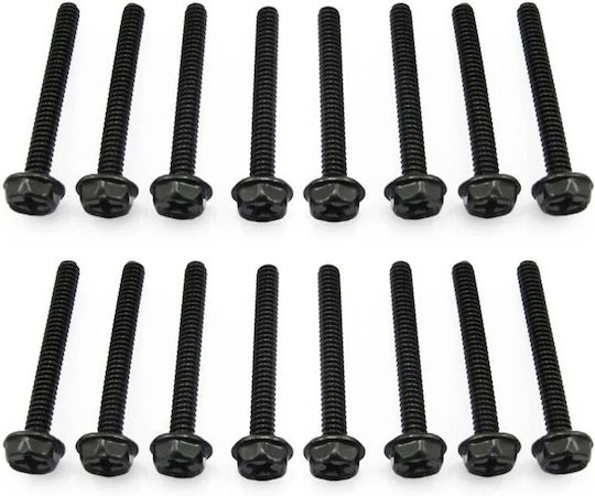 Set 16 Xspc Unc 6-32 30mm Schwarze Schrauben