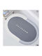 Non-Slip Bath Mat Oval Gray 57.5x40cm