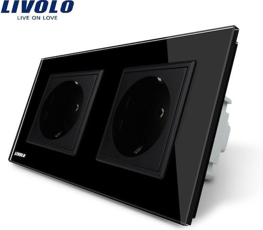 Livolo Power Socket Black 1pcs