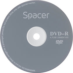Dvd-r Spacer 4.7gb 120min 16x Speed 1 Pc Pouch "dvdr01" 8115 001 001 157227.0