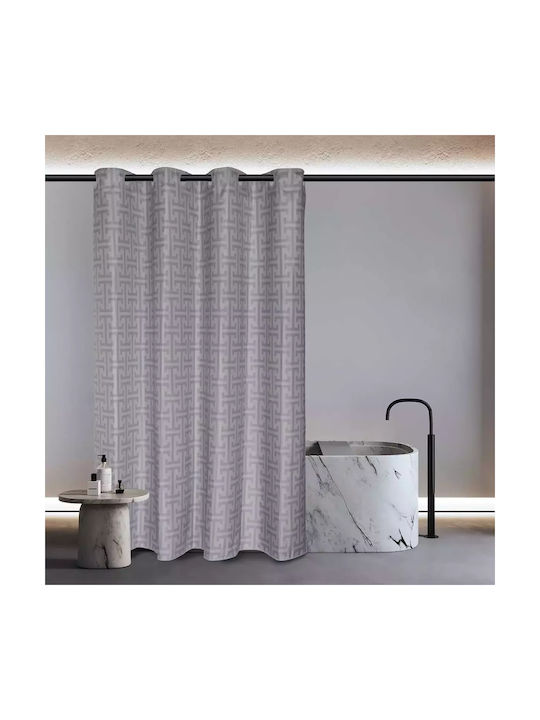 Greenwich Polo Club 3120 Shower Curtain Fabric 200x180cm Grey